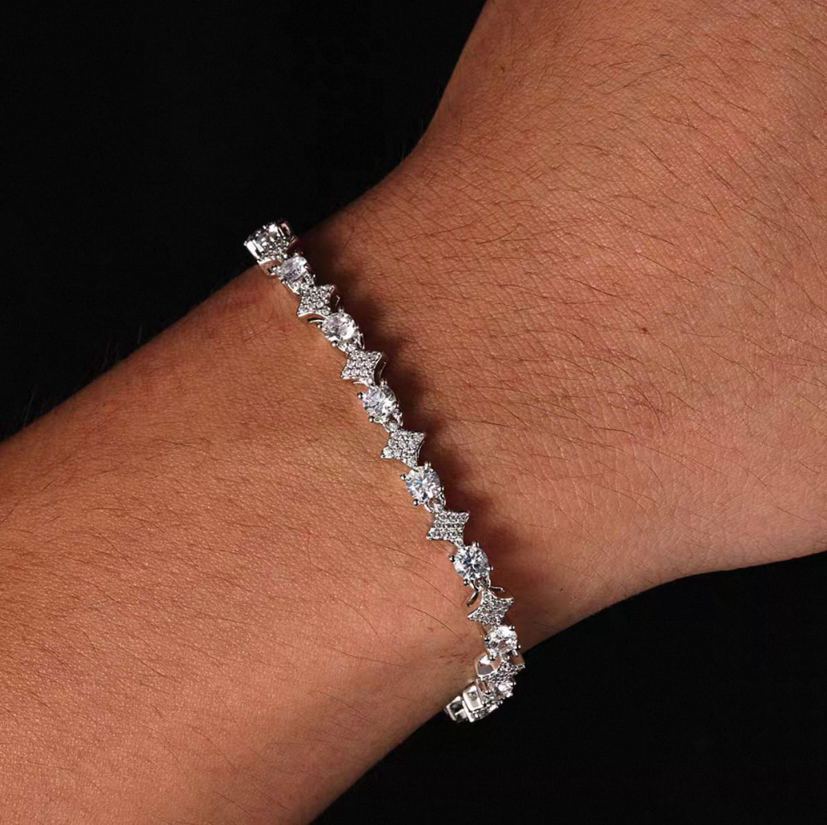 Starry Moissanite Iced Bracelet