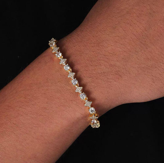 Starry Moissanite Iced Bracelet