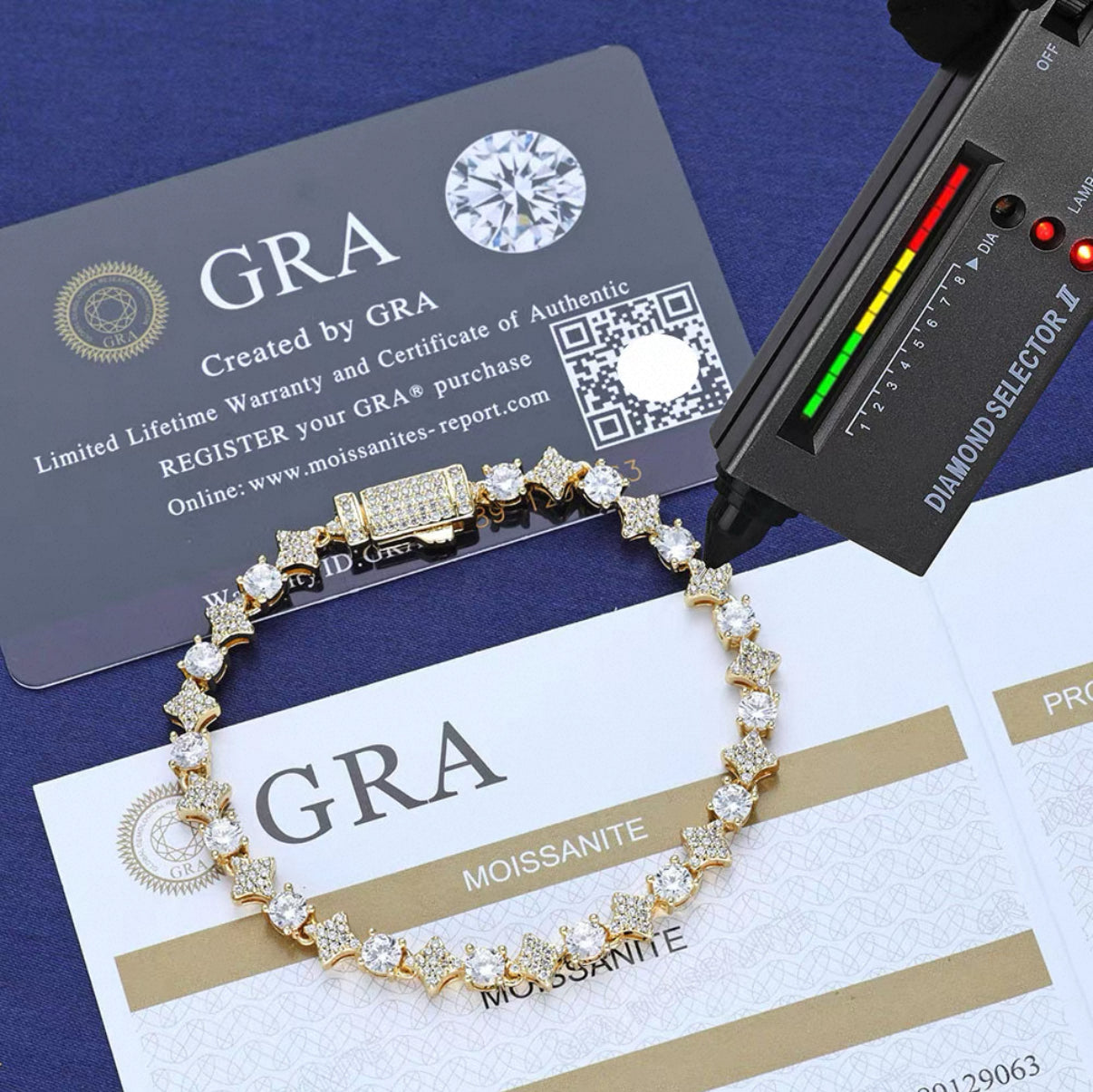Starry Moissanite Iced Bracelet