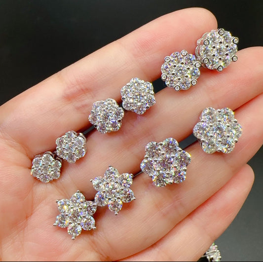 Iced Out Diamond Flake Pierce【Moissanite】