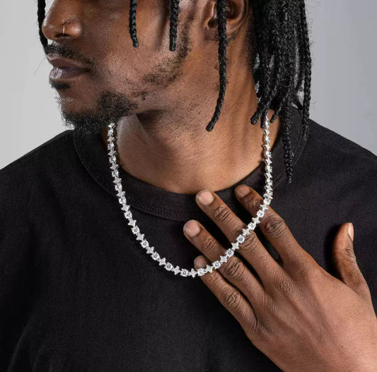 Starry Moissanite Iced Necklace