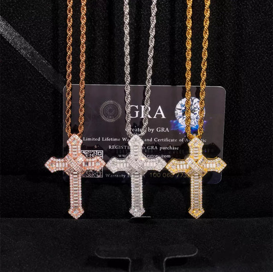 Imperial Cross Iced Out Pendant