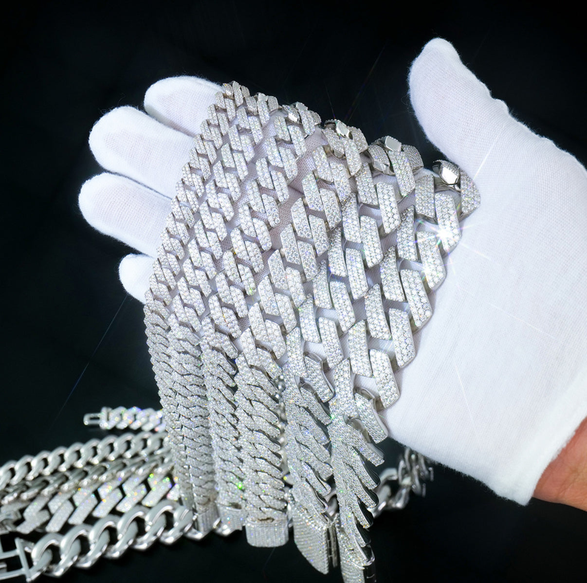 【6-20mm】Miami Cuban Chain Necklace【Moissanite】