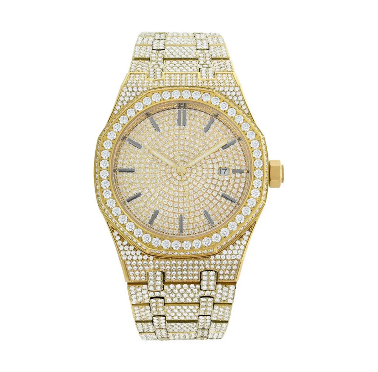 Iced Out Royal Diamond Watch【Moissanite/GOLD】