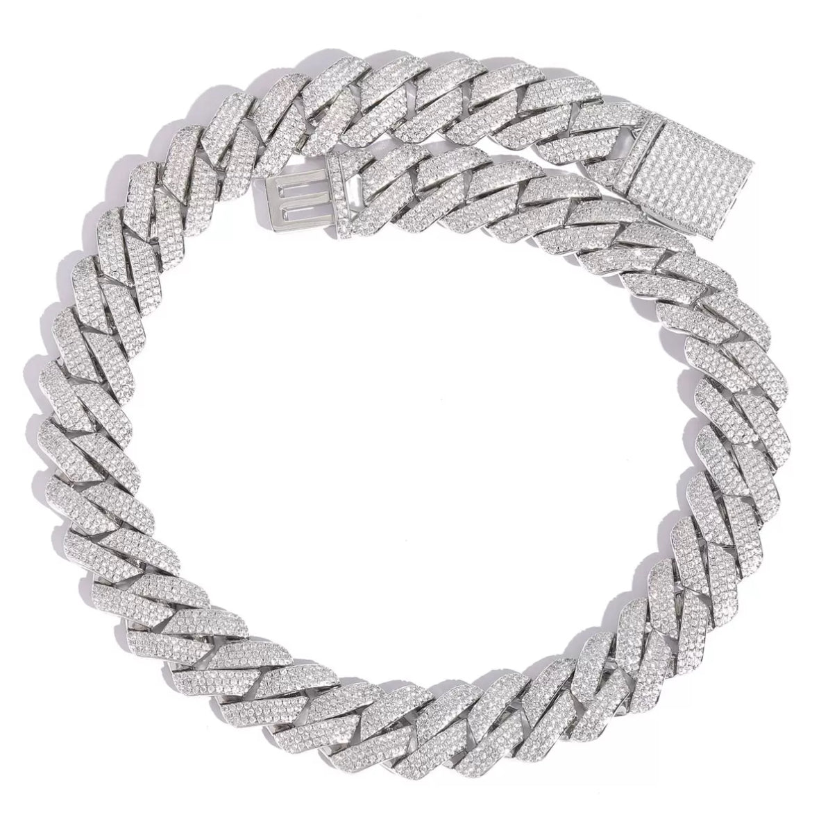 【6-20mm】Miami Cuban Chain Necklace【Moissanite】