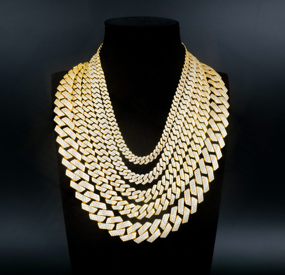 【6-20mm】Miami Cuban Chain Necklace【Moissanite】