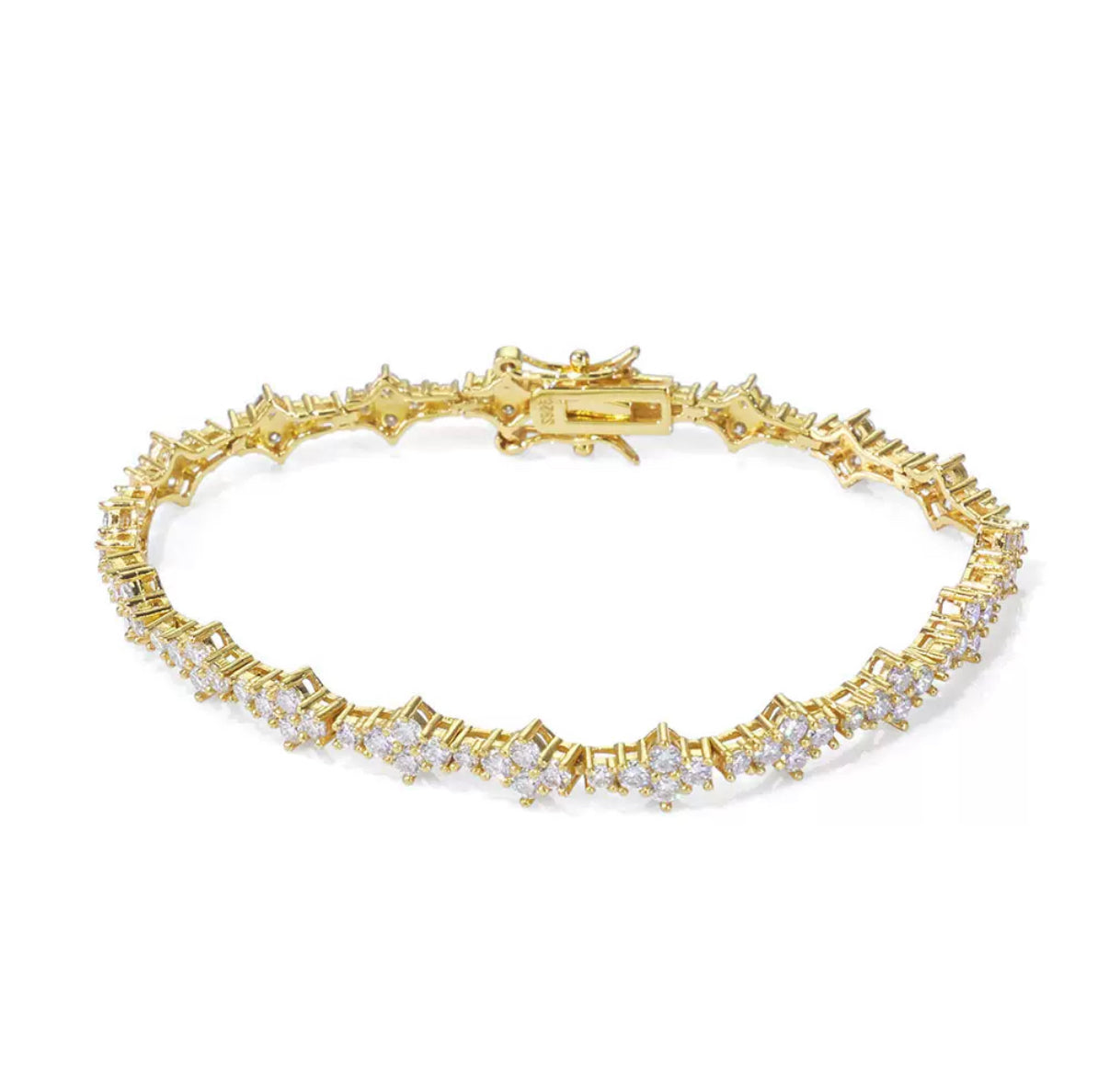 Triple Cut Tennis Chain Bracelet【Moissanite】