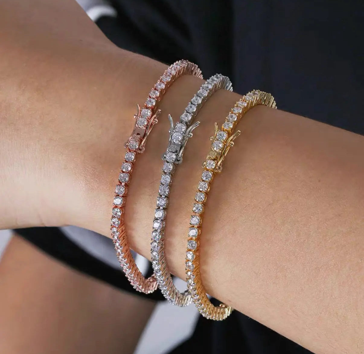 【2-6.5mm】Tennis Chain Bracelet【Moissanite】