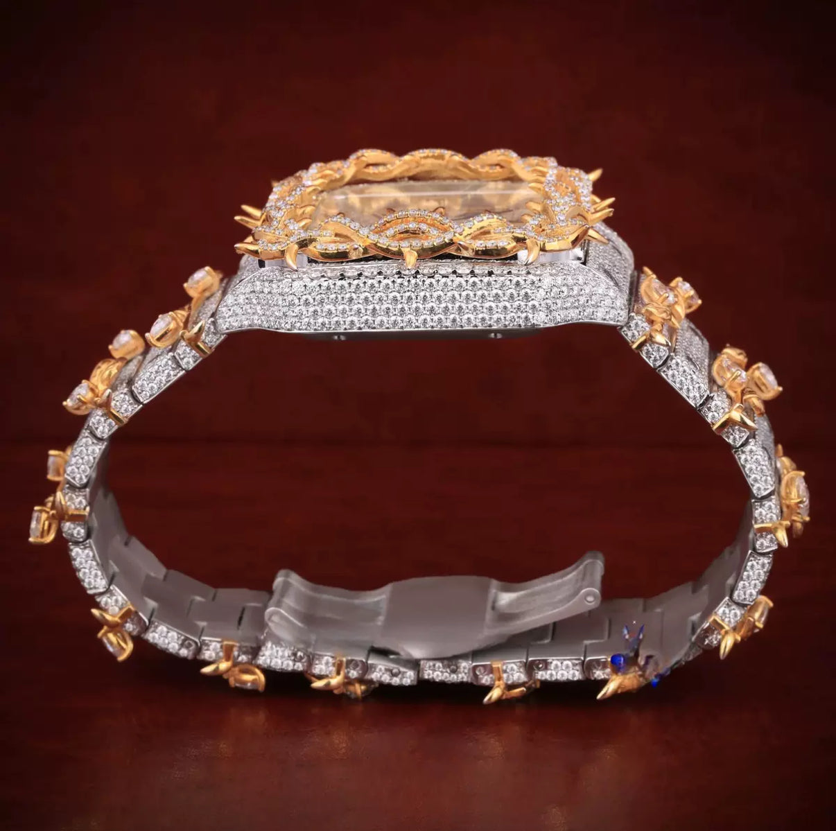 Full Iced Out Dominus Thorn Royal Watch【SILVER】
