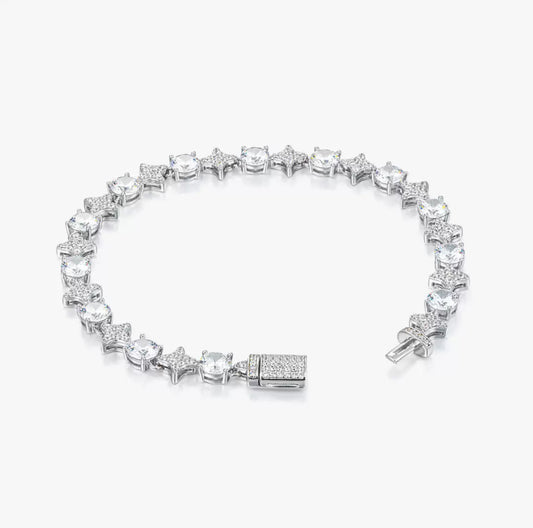 Starry Moissanite Iced Bracelet