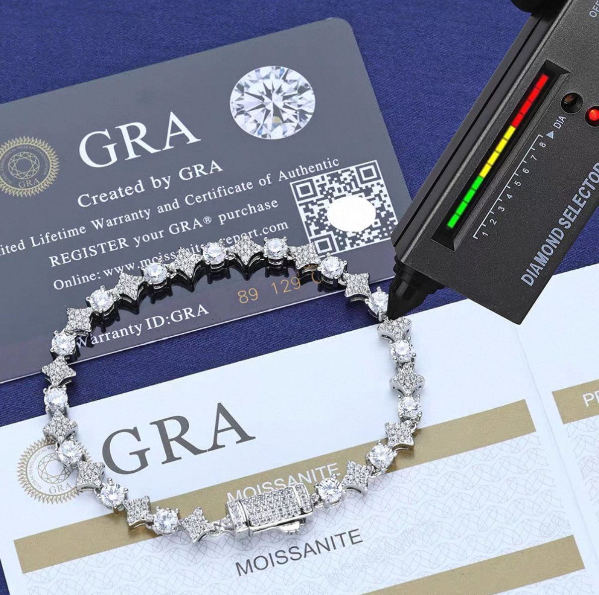 Starry Moissanite Iced Bracelet