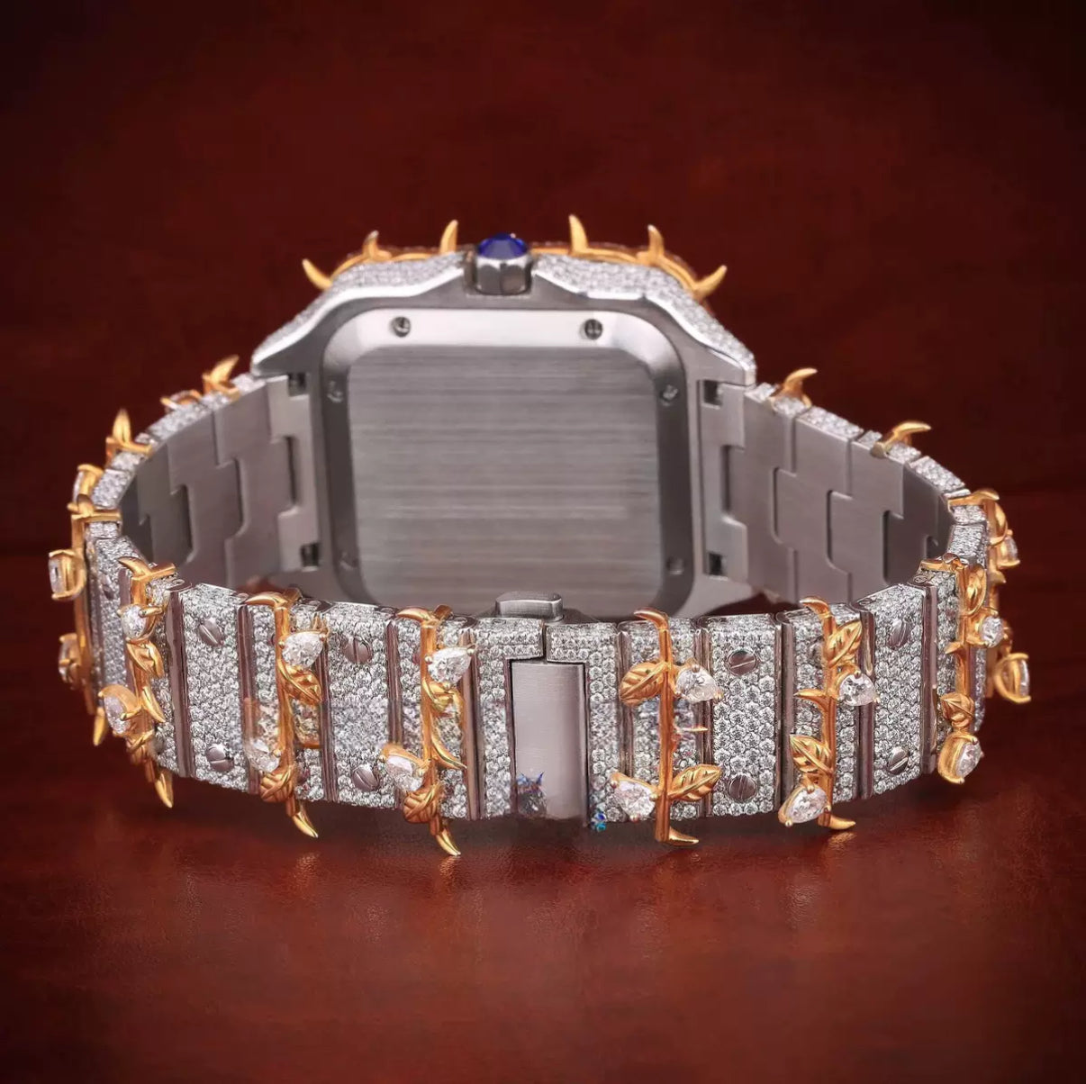 Full Iced Out Dominus Thorn Royal Watch【SILVER】
