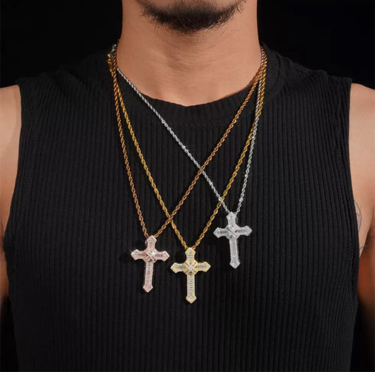 Imperial Cross Iced Out Pendant