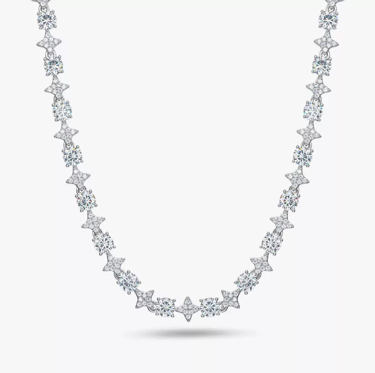 Starry Moissanite Iced Necklace