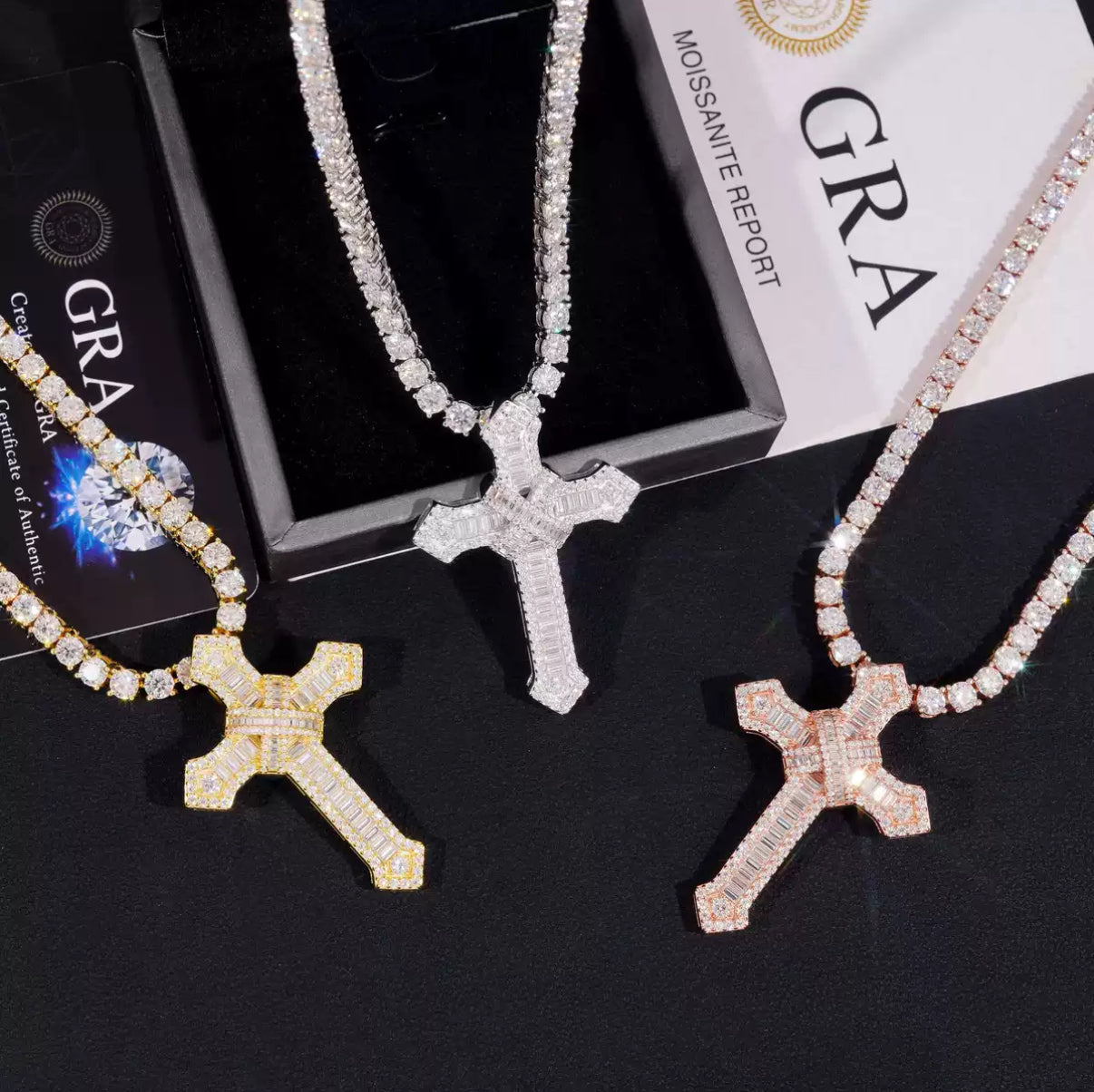 Imperial Cross Iced Out Pendant