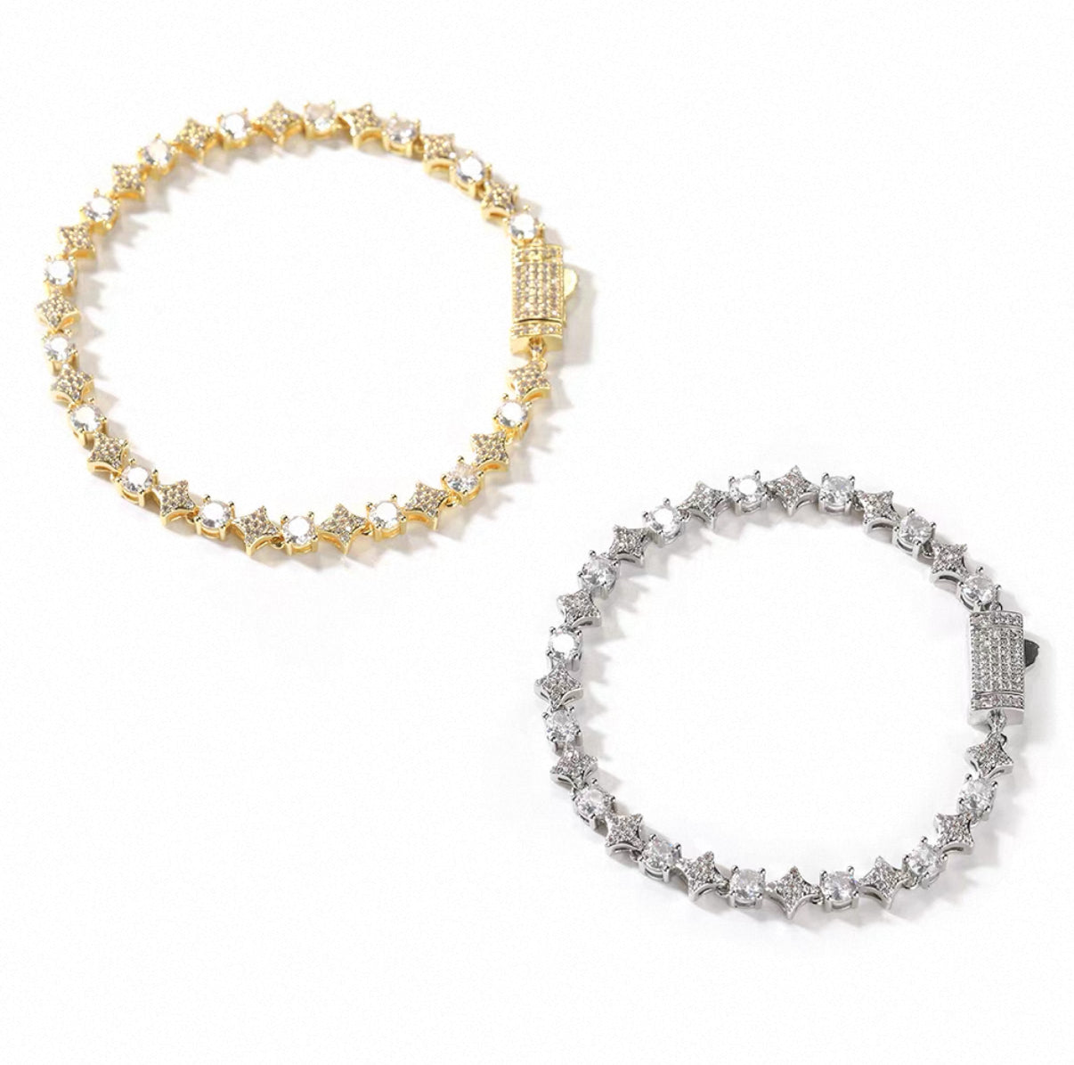 Starry Moissanite Iced Bracelet