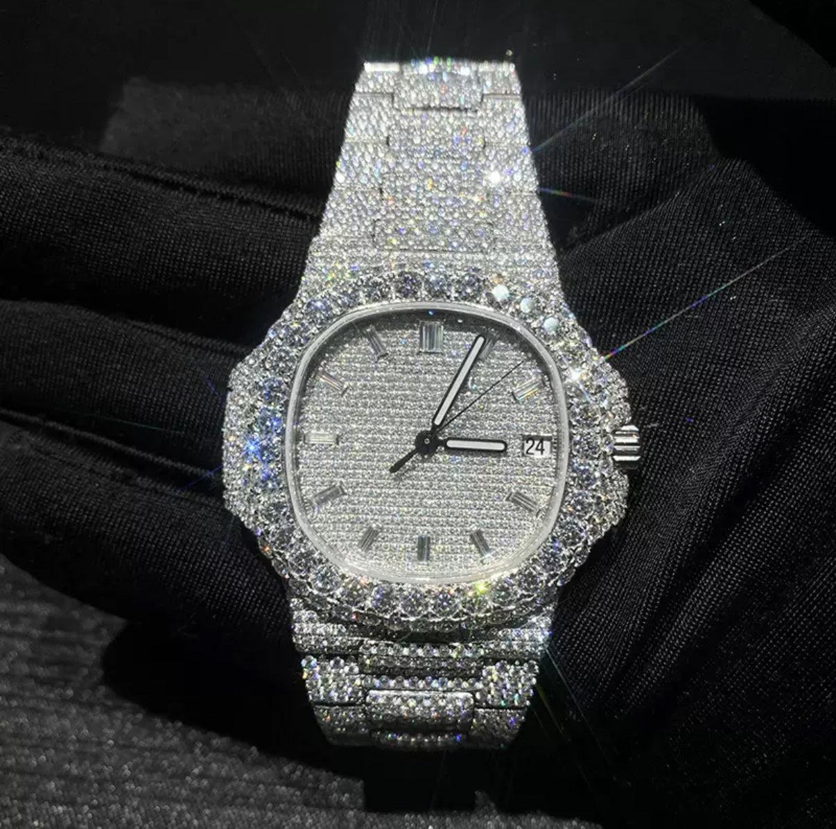 Iced Out Glacier Royale Watch【SILVER】