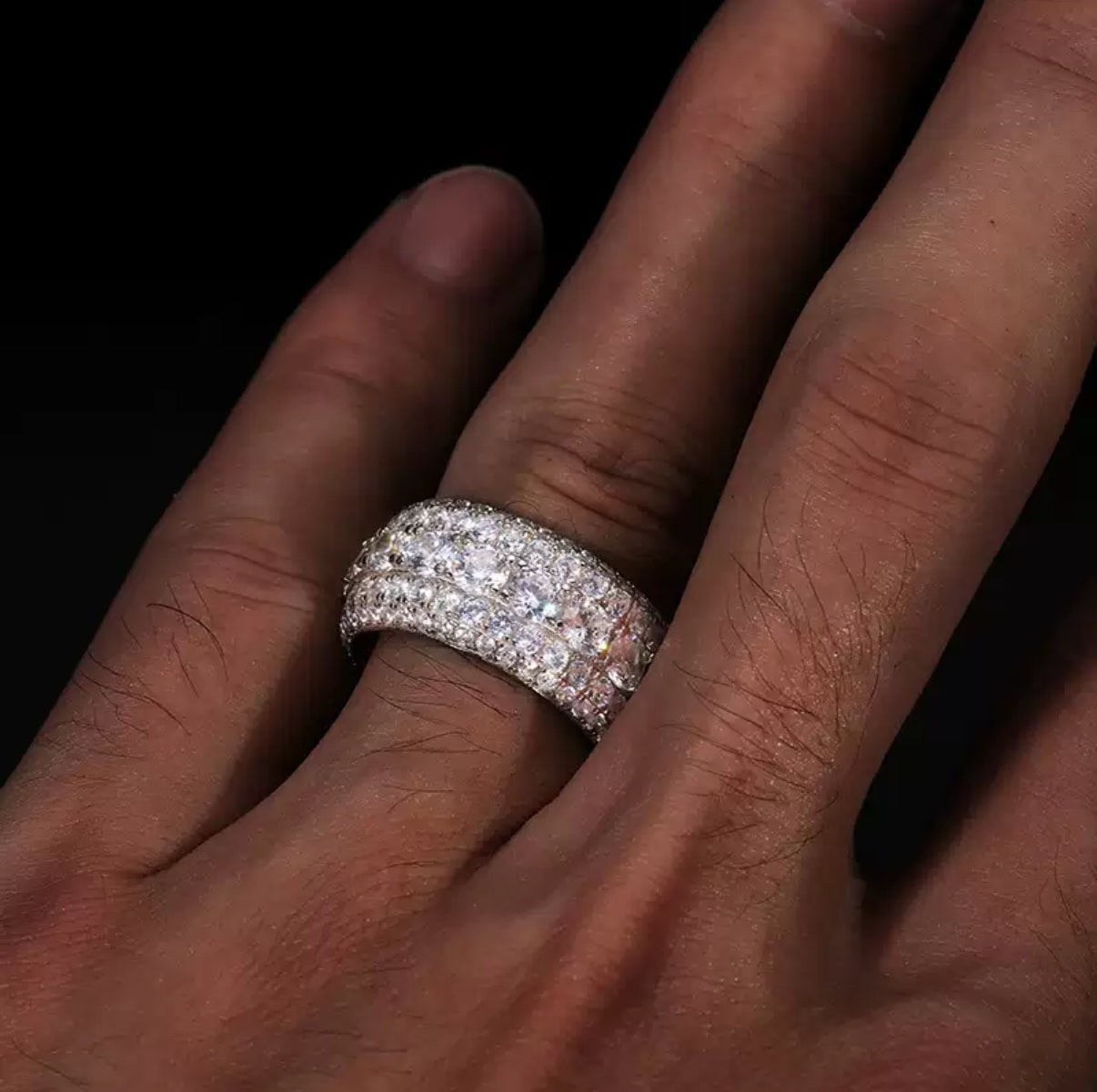Iced Out Tennis Cubic Ring【Moissanite】