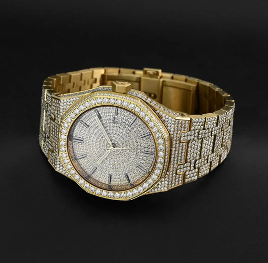 Iced Out Royal Diamond Watch【Moissanite/GOLD】