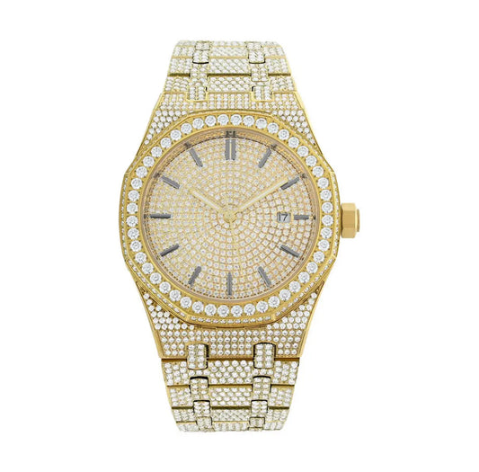 Iced Out Royal Diamond Watch【Moissanite/GOLD】