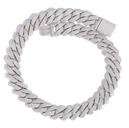 【6-20mm】Miami Cuban Chain Necklace【Moissanite】