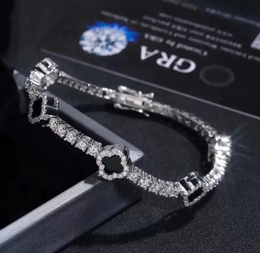 Clover Tennis Bracelet【Moissanite】