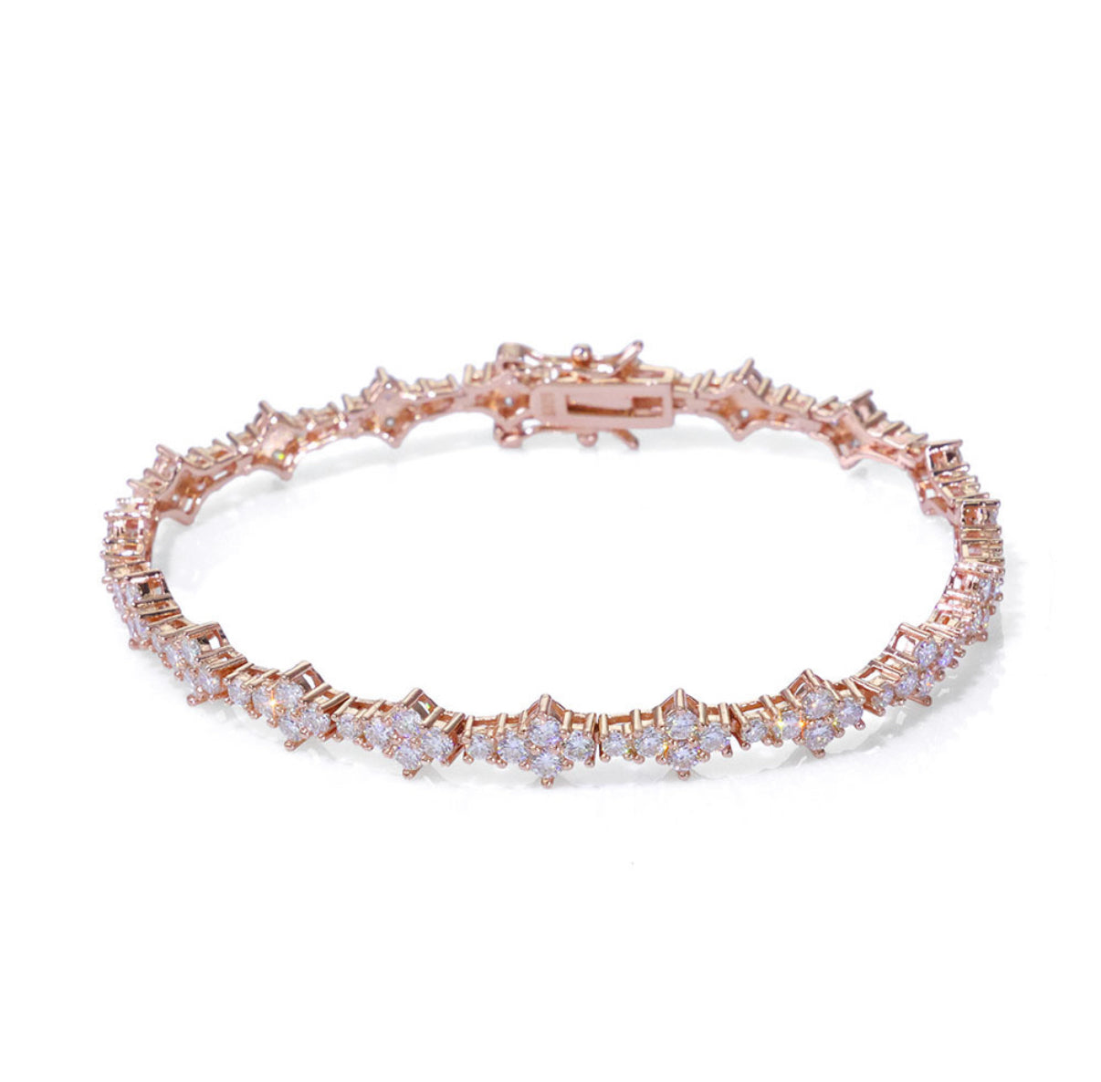 Triple Cut Tennis Chain Bracelet【Moissanite】