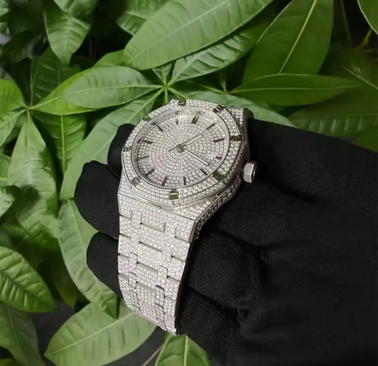 Iced Out Royal Diamond Watch【Moissanite/SILVER】