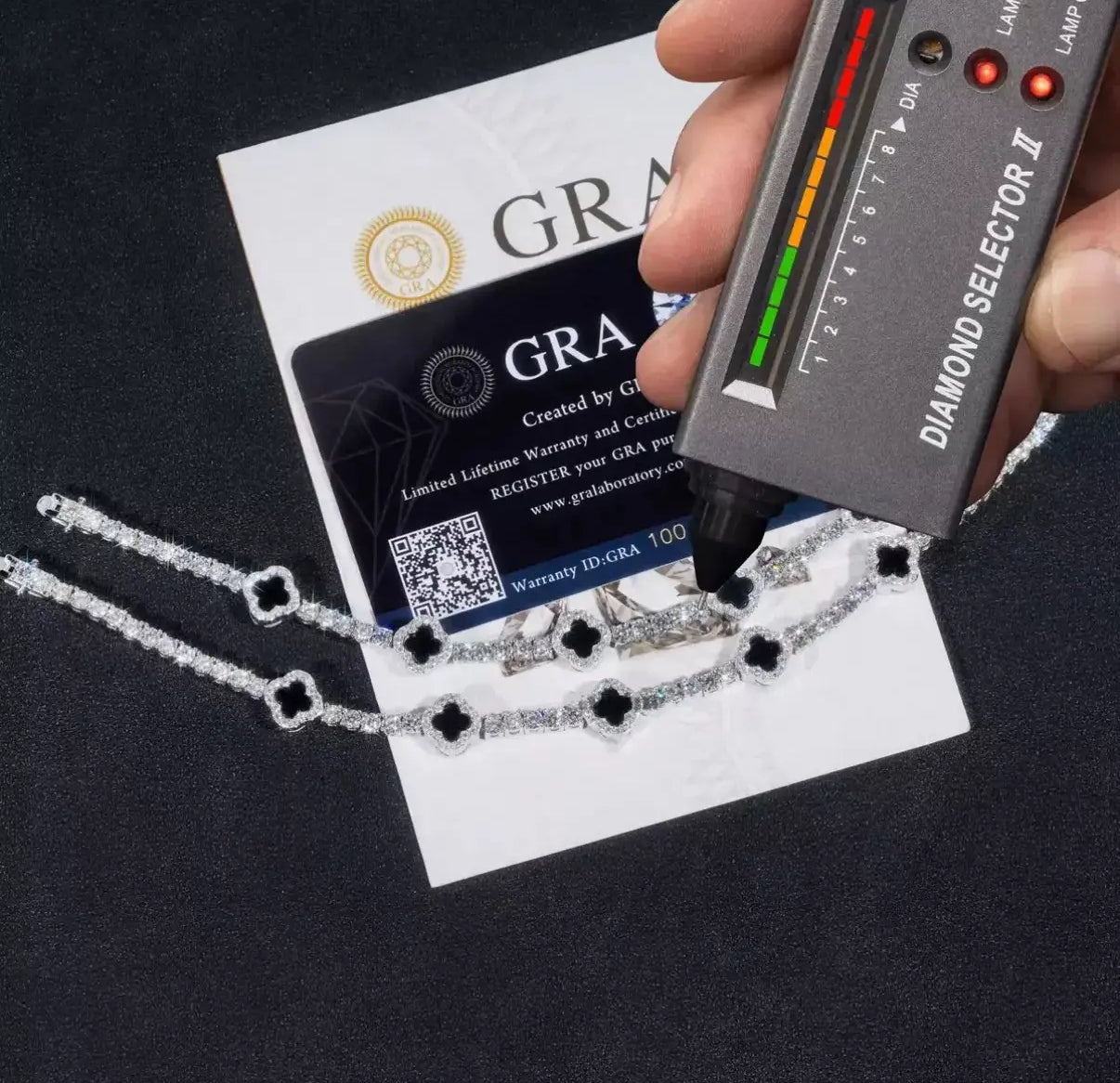 Clover Tennis Bracelet【Moissanite】