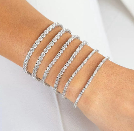 【2-6.5mm】Tennis Chain Bracelet【Moissanite】