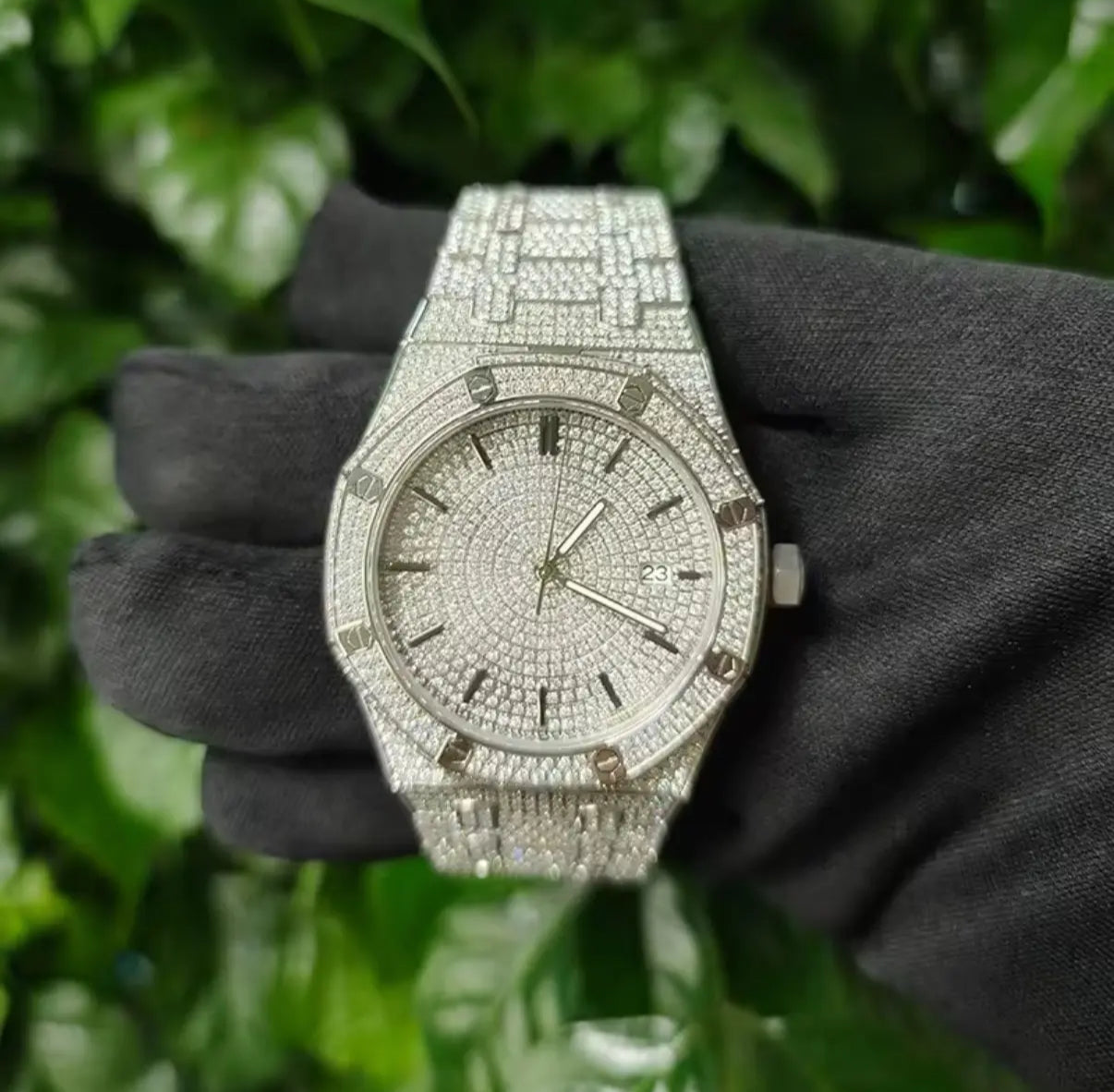 Iced Out Royal Diamond Watch【Moissanite/SILVER】