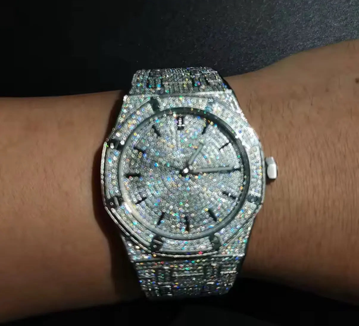 Iced Out Royal Diamond Watch【Moissanite/SILVER】